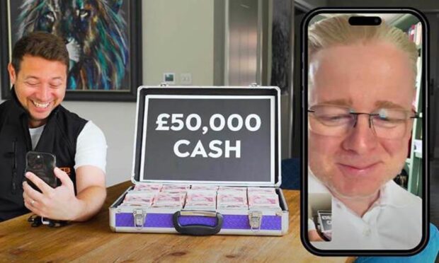 BOTB presenter Christian Williams phoned Stirling man John Cassidy at work to tell him he had won a competition.