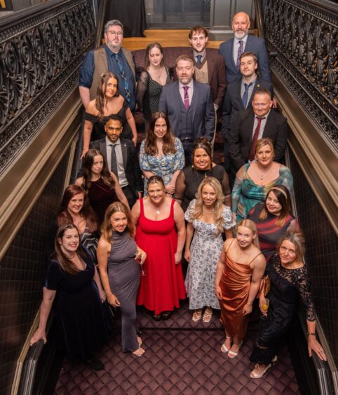 Teachers at the Baldragon Academy 2025 leavers' prom, held at the Malmaison Hotel.