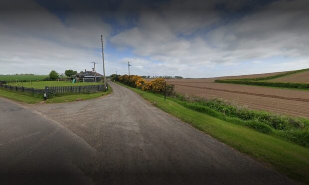 Access to the planned battery energy storage site would be from the   B9127 north of Arbirlot. Image: Google