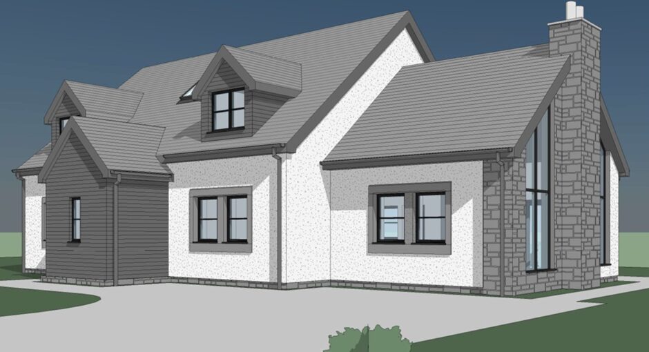 New house design for Kincraig Farm Cottage, near Brechin.