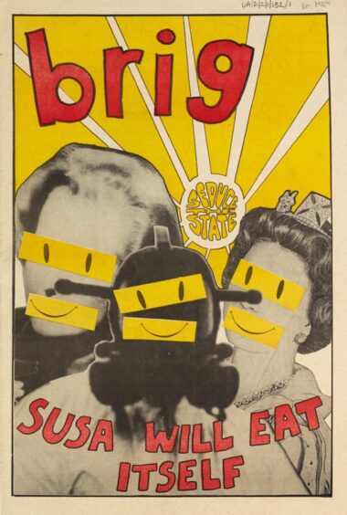 Image shows: a bright cover of Brig Newspaper in December 1989. 