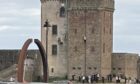 The youth was pictured climbing the walls of Broughty Castle. Image: Broughty Ferry Facebook group