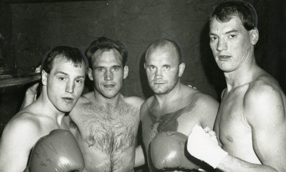 Billy Buchanan, Martin Ogilvie, George Kerr and Graham Watson in 1989. Image: DC Thomson.