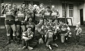 Dunfermline Rugby Team celebrate promotion to Division 2
