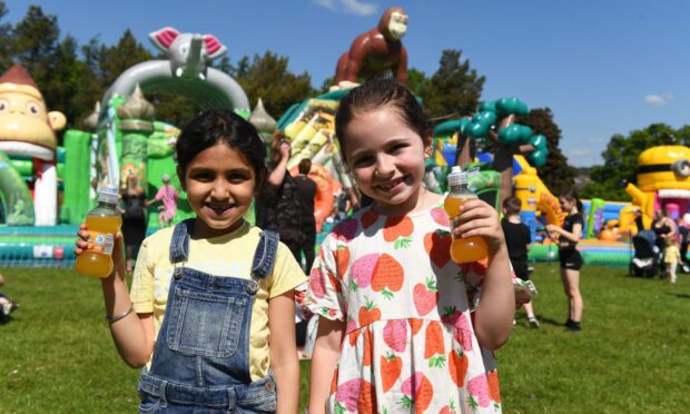 Enjoying the day at Bounce in the Park. Image: David Wardle