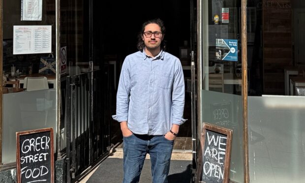 Angelos Pardalis has run Cafe Aina with his parents for the last seven years. Image: Ethan Claridge/DC Thomson