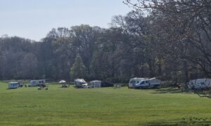 Travellers at Dundee's Camperdown Park.