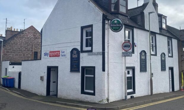 The City Royal Bar in Brechin is now on the market. Image: Bruce & Co