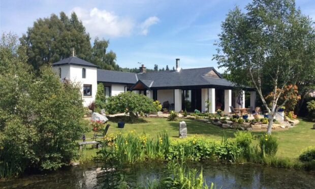 The Tuscan style Pitlochry home for sale.