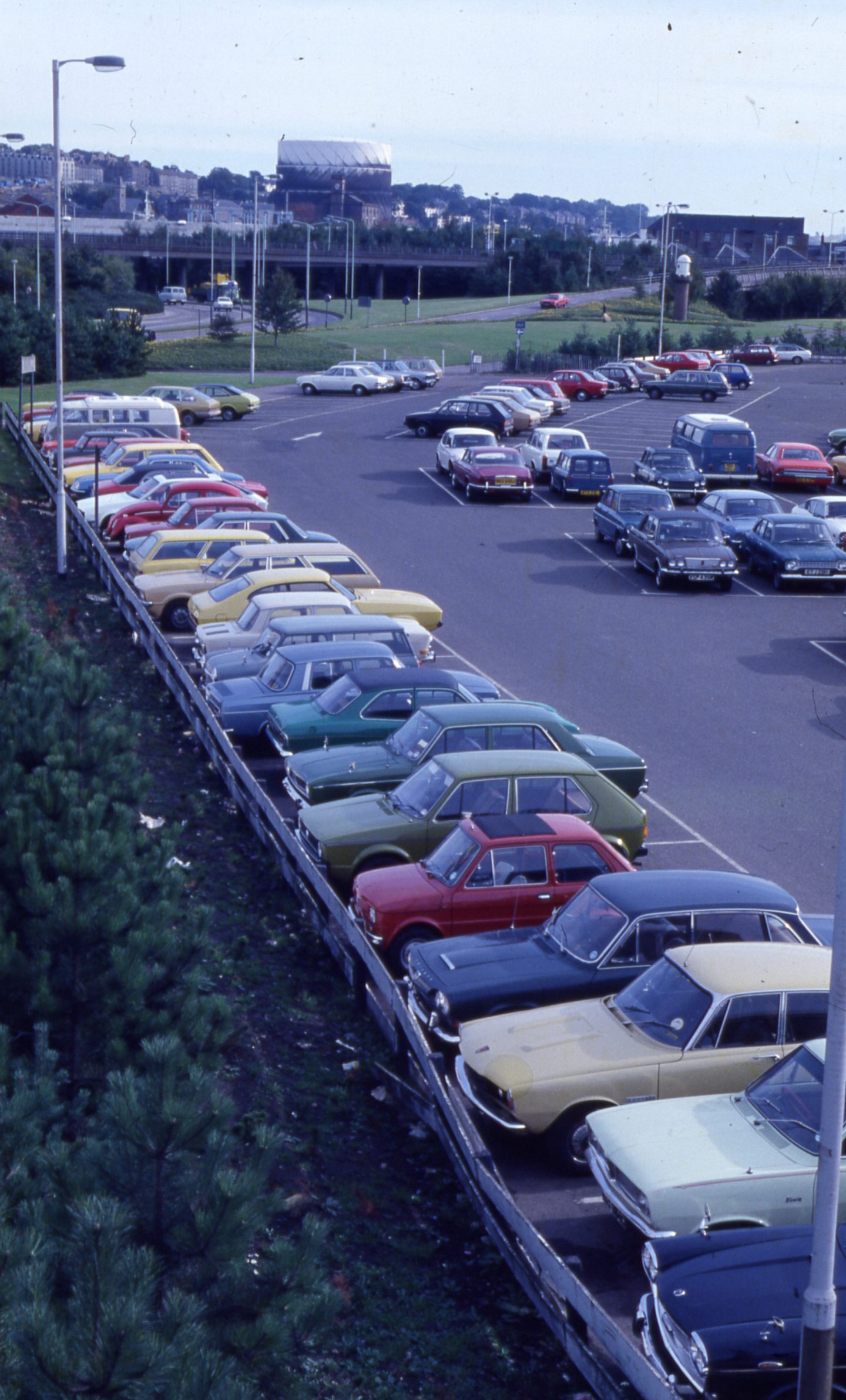Tay Road Bridge car park in 1987