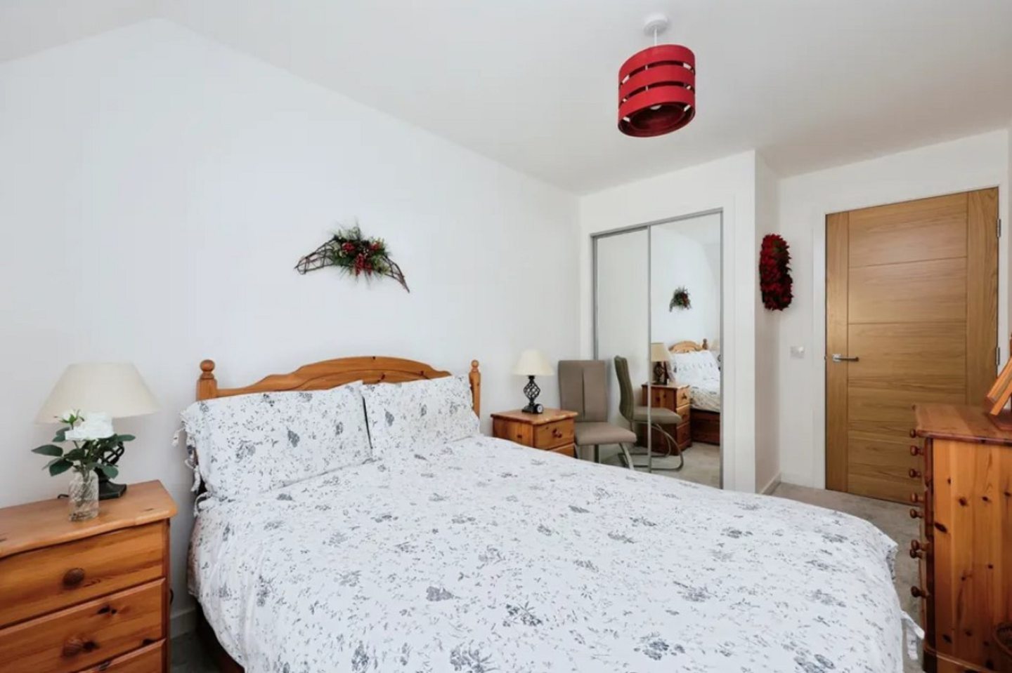 The second of three bedrooms.