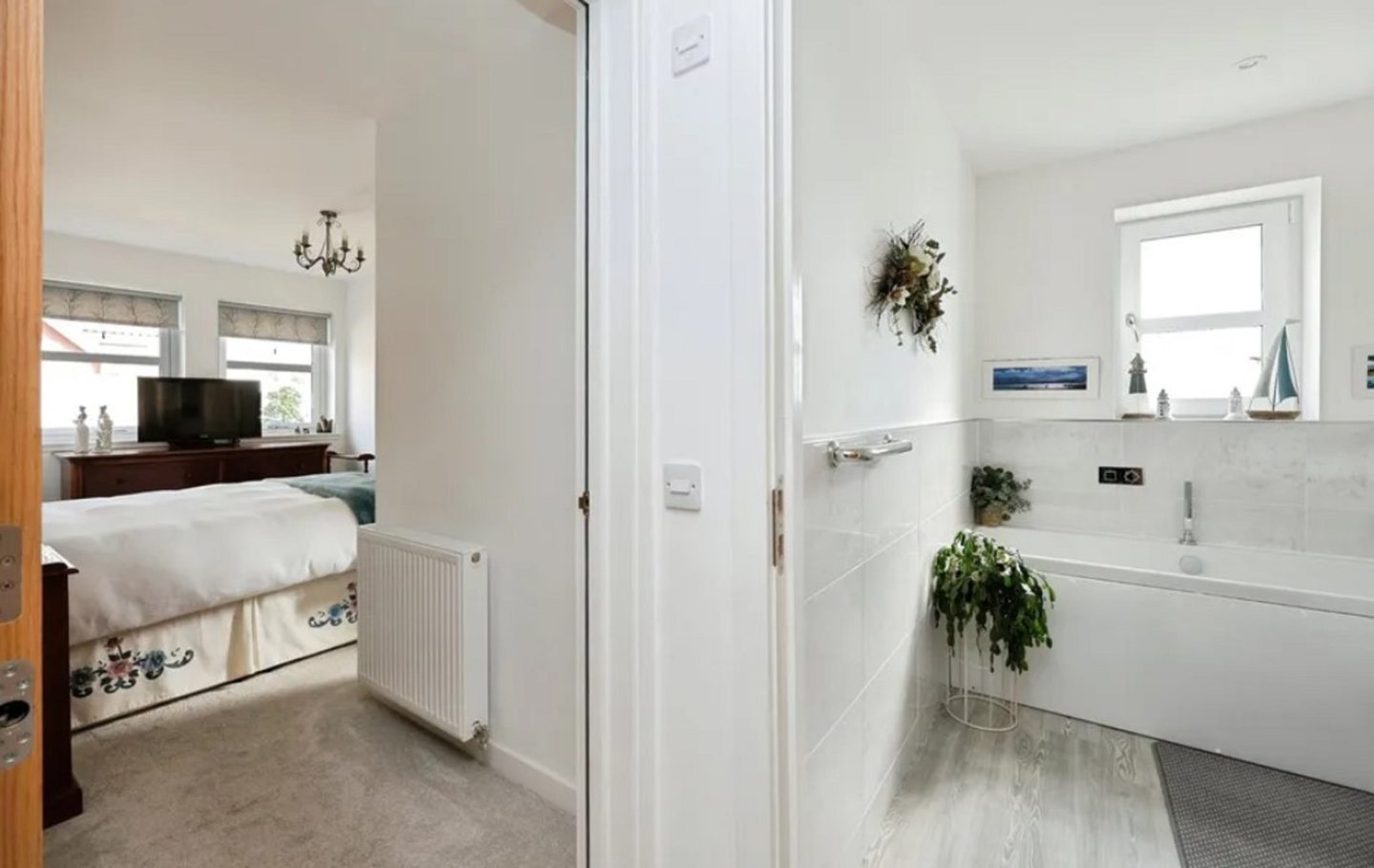 The apartment has two bathrooms.