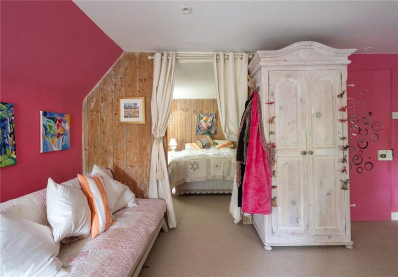 There are six bedrooms in total. 