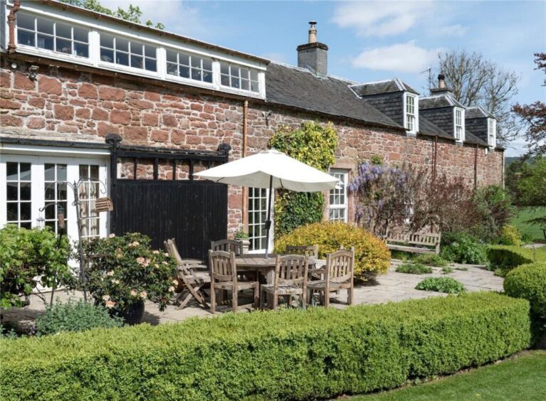 The outside patio