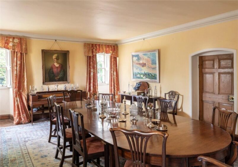 The dining space. 