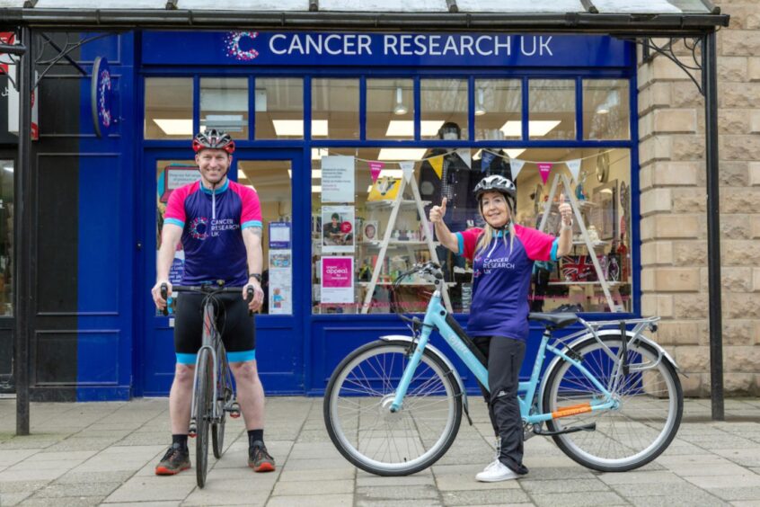 Angus man Nathan Grove Etape Caledonia cycle for Cancer Research.