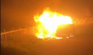 The car on Fire. Image: Supplied