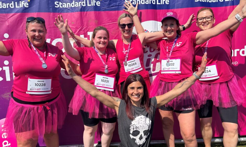 Fitness trainer Fiona Livingstone led a team at Race for Life Fife in Kirkcaldy
