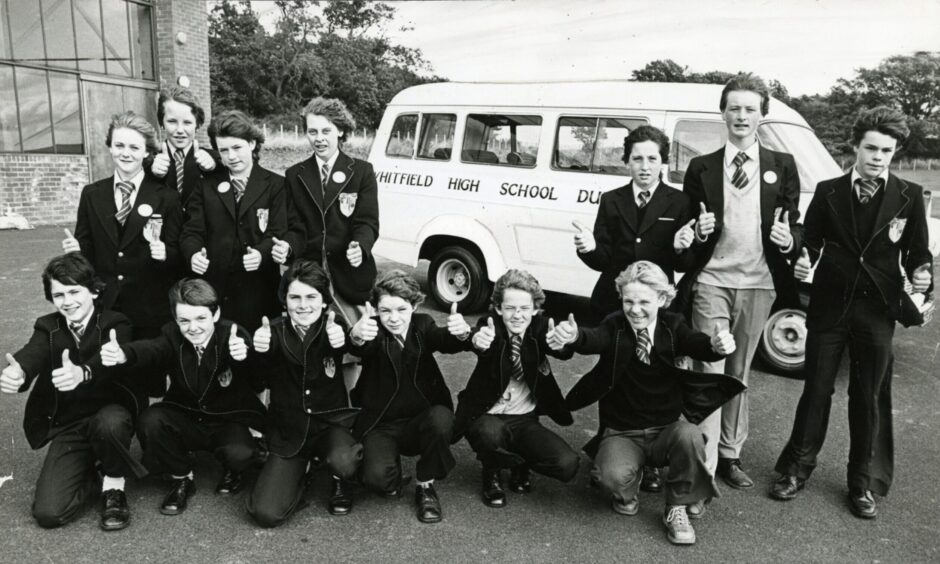 Whitfield High School minibus in 1978. 
