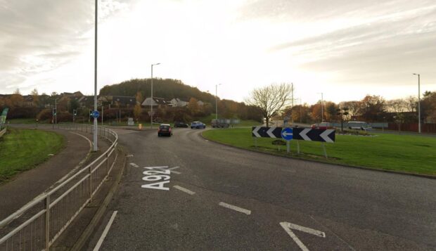 Emergency services were called to the Harbour Drive Roundabout in Dalgety Bay. Image: Google Maps