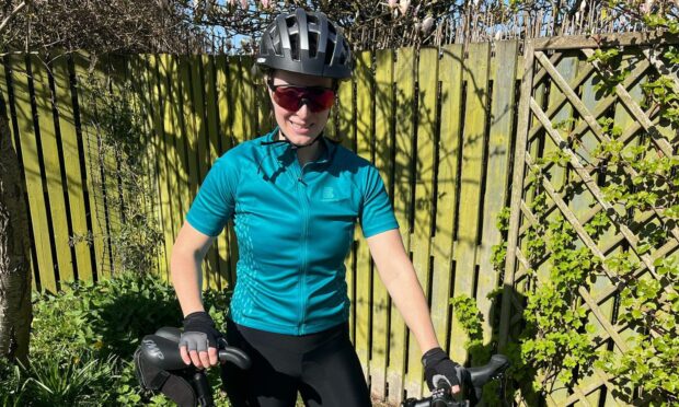 Sober cyclist Lauren Burnison trained in Perthshire.