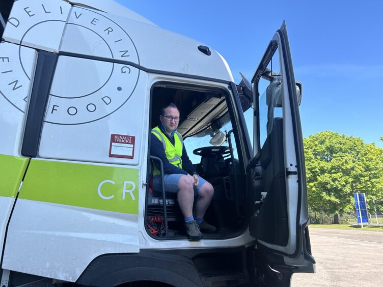 Joe Wall in one of The Cress Company lorries