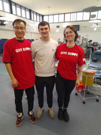  Josh with Stirling BBUS volunteers Santi and Triskele