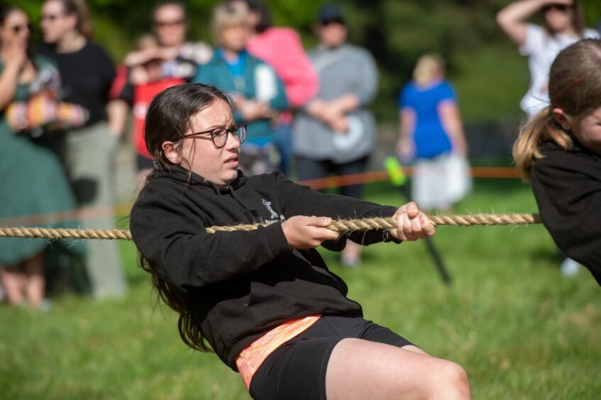 Angus primary schools tug o' war at Glamis Castle.