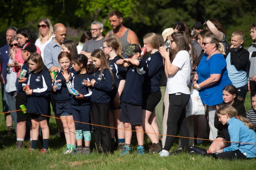 Angus primary schools tug o' war at Glamis Castle.