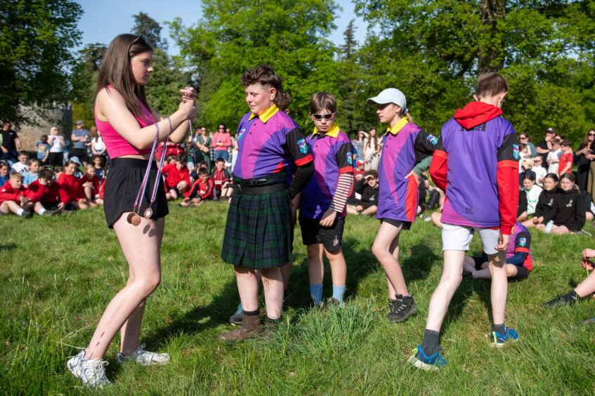 Angus primary schools tug o' war at Glamis Castle.