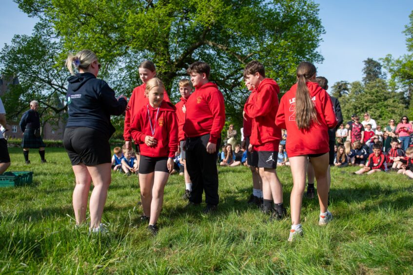 Angus primary schools tug o' war at Glamis Castle.
