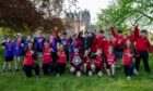 The victorious Glamis Primary School team with medallists Newtyle and Isla. Image: Kim Cessford/DC Thomson