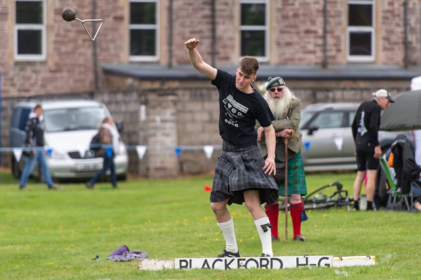 The shot putt competition