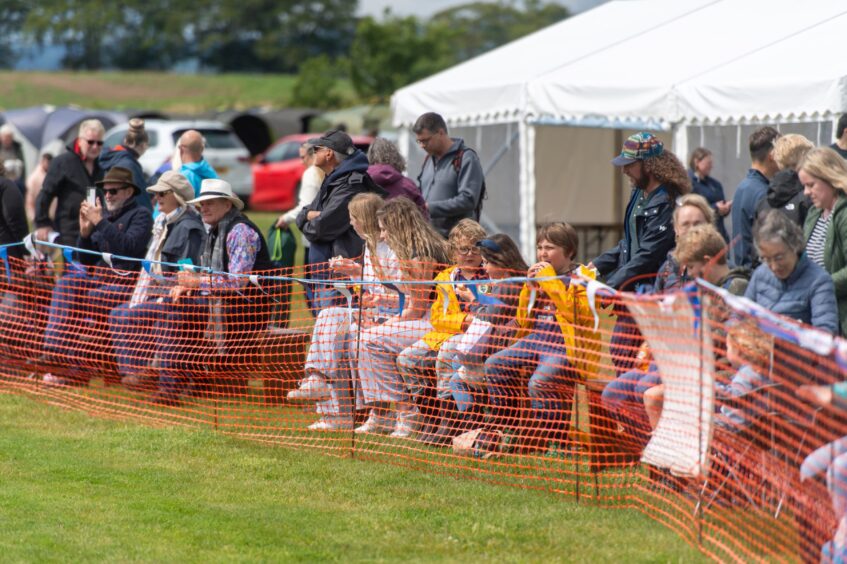 Spectators watch the action at Blackford
