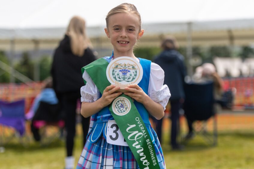 Caoimhe Wilton won a Highland dancing trophy