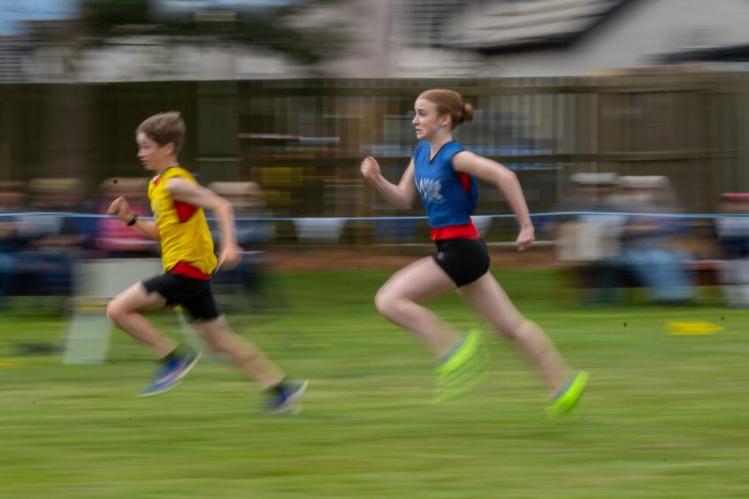 Children running a race
