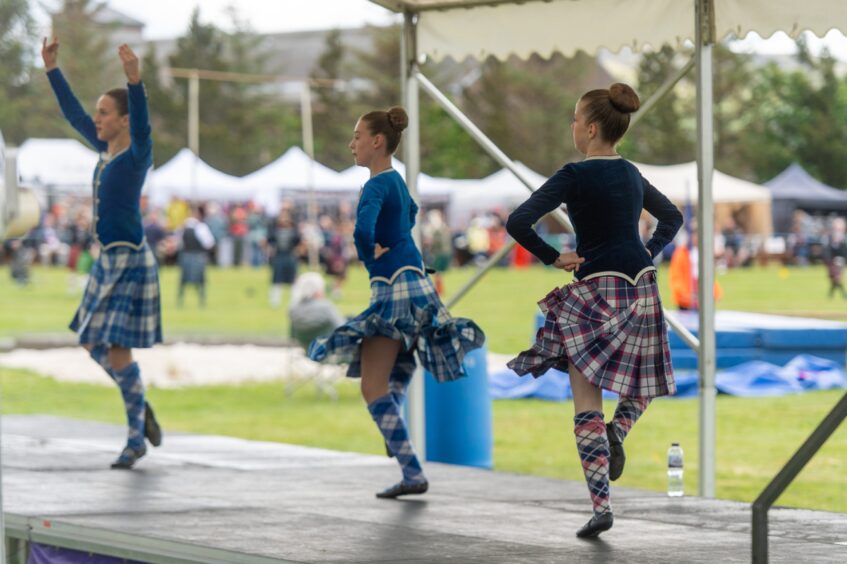 Highland dancers on stage