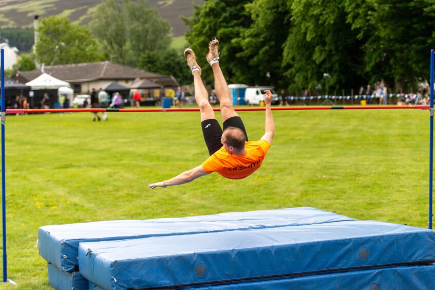 Allan Hamilton in the high jump competition.