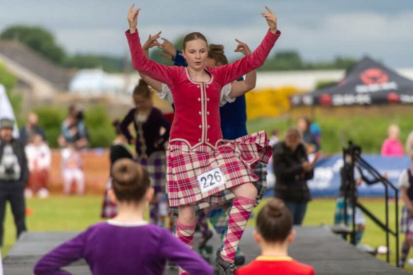 Highland dancers on stage