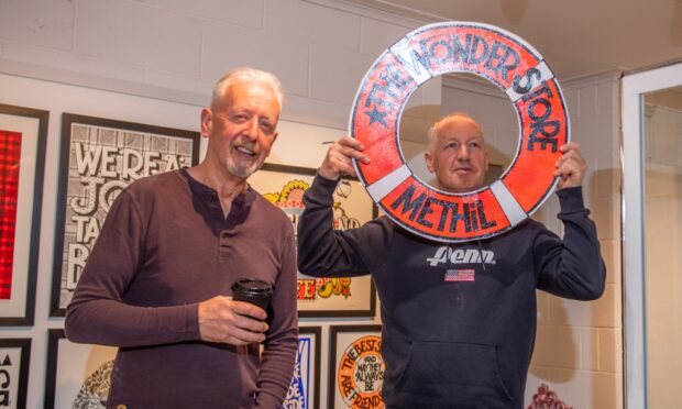 David and Robert Mach setting up at Methil Heritage Centre. Image: Kim Cessford/DC Thomson.