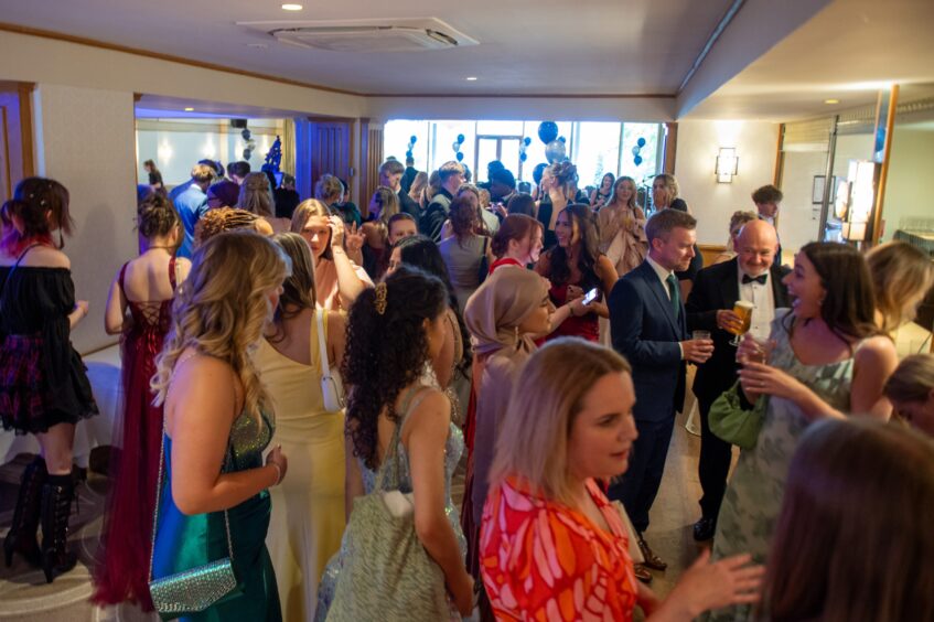 Pupils and teachers mingle at the event