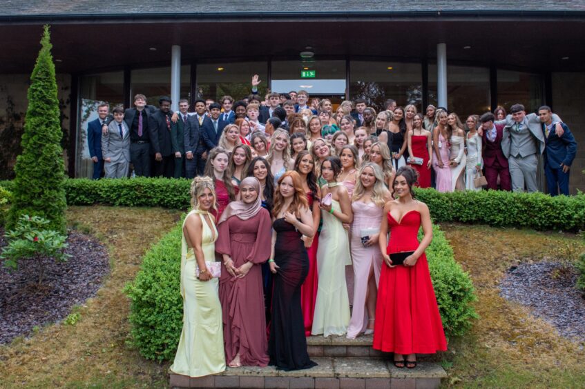 The Class of 2025 at St John's RC S6 dance.