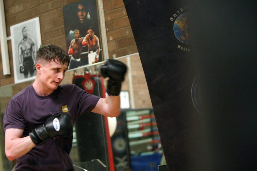 Dundee boxer Sam Hickey training in 2017. 