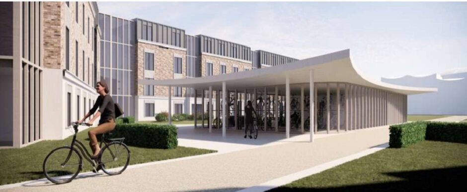 Cycle storage proposed for the St Andrews student accommodation plan