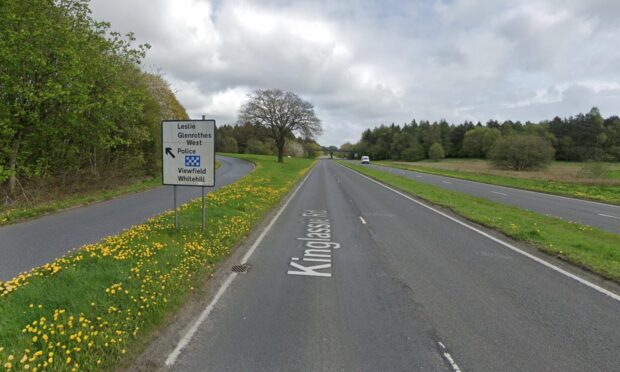 The van fire closed part of Kinglassie Road in Glenrothes. Image: Google Maps