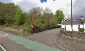 This junction of Bridge of Allan's main street leads to the proposed self-build housing site. Image: Google Street View