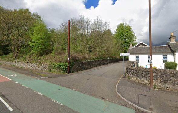This junction of Bridge of Allan's main street leads to the proposed self-build housing site. Image: Google Street View