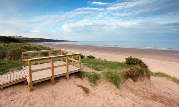 The new platform will offer stunning views across Lunan Bay. Image: Visit Scotland