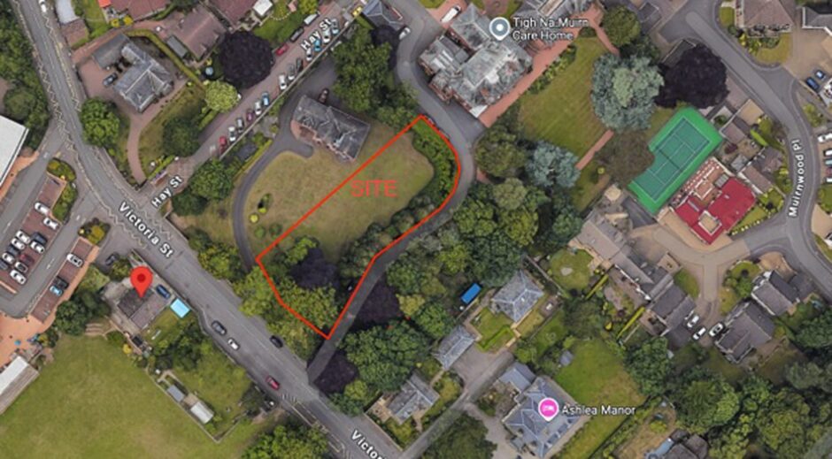 Site for new five-bedroom Monifieth home.