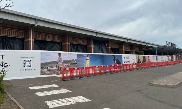 Work taking place on the new Next shop in Lochee, Dundee.